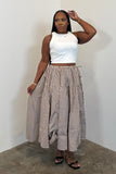 Picnic Skirt (Brown Checker)