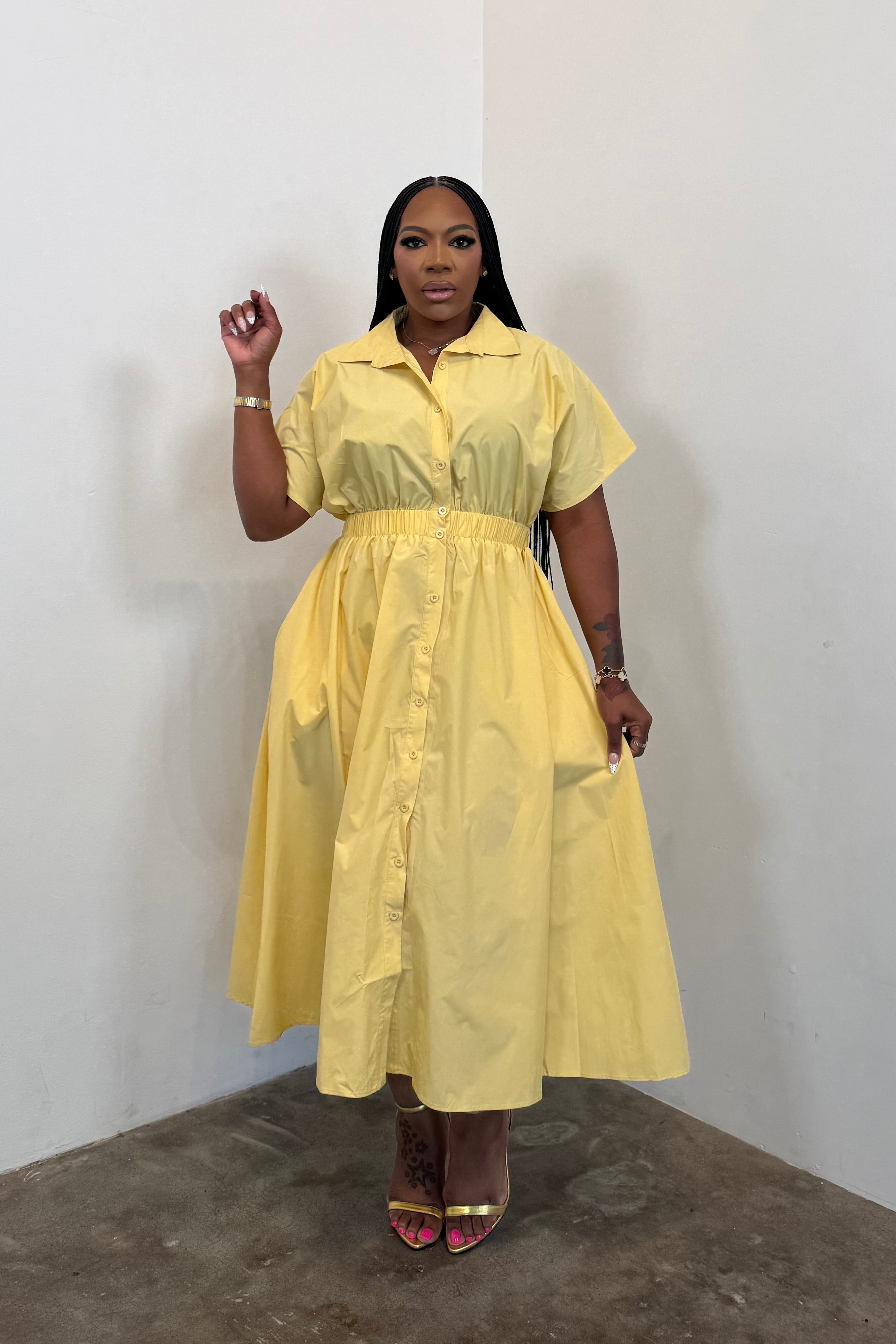 The Sunday Dress (Butter Yellow)
