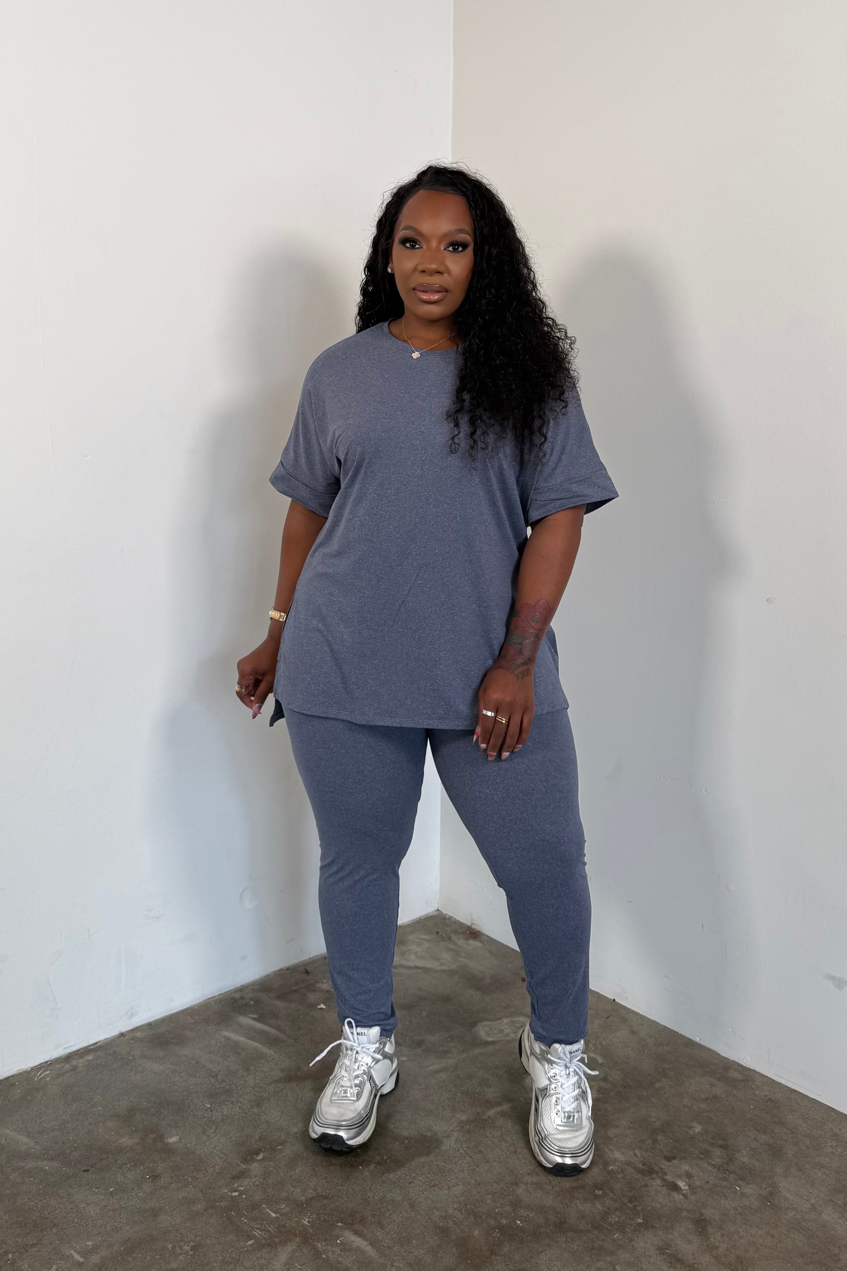 ** PRE ORDER TO SHIP 7/15 **IM Ease Leggings Set * I’MarE Exclusive* (Navy)