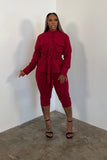 A Classic Affair Pants Set (Burgundy)