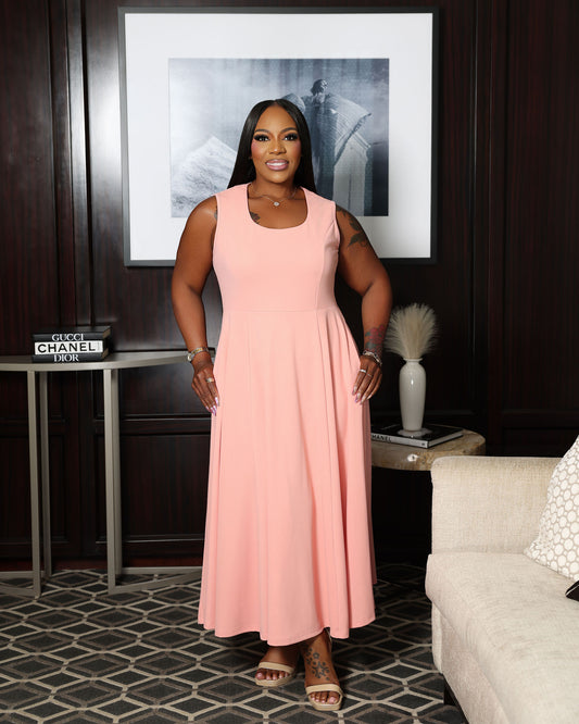 The Poise Dress (I'MarE Exclusive) (Pink)