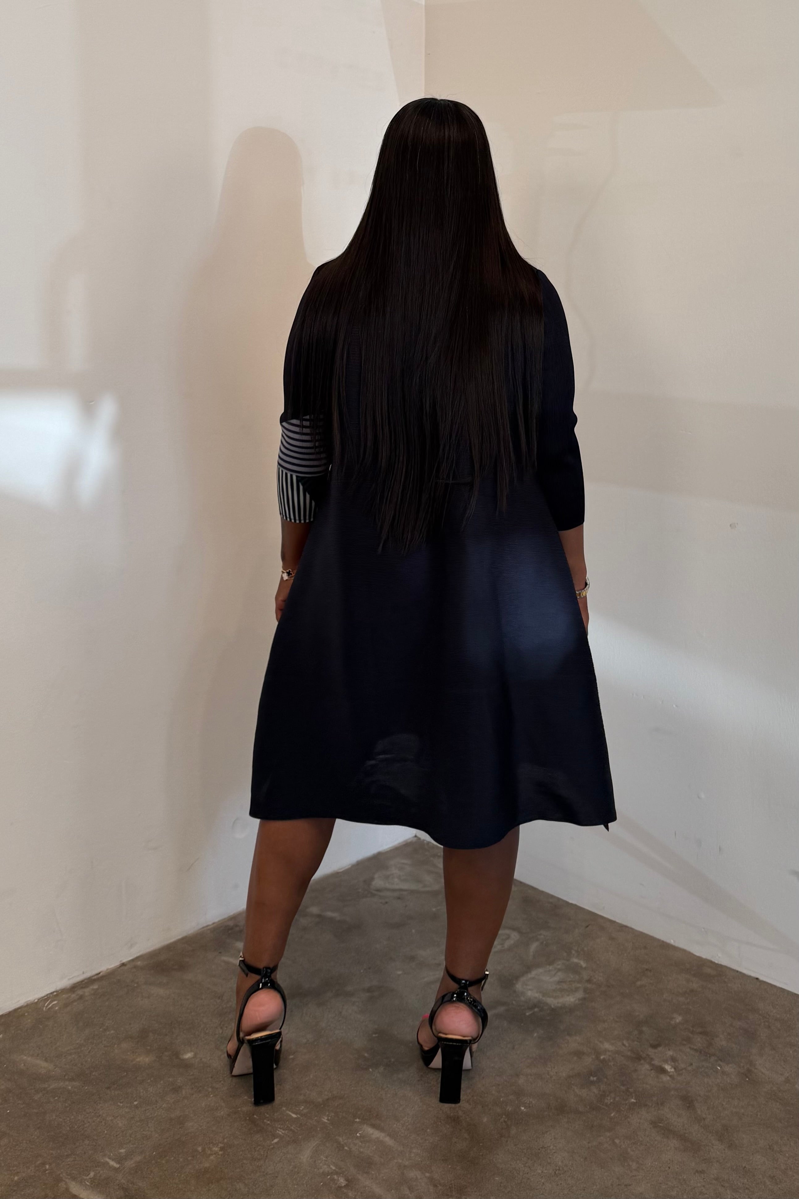 The Colorblock Dress (Red & Black)