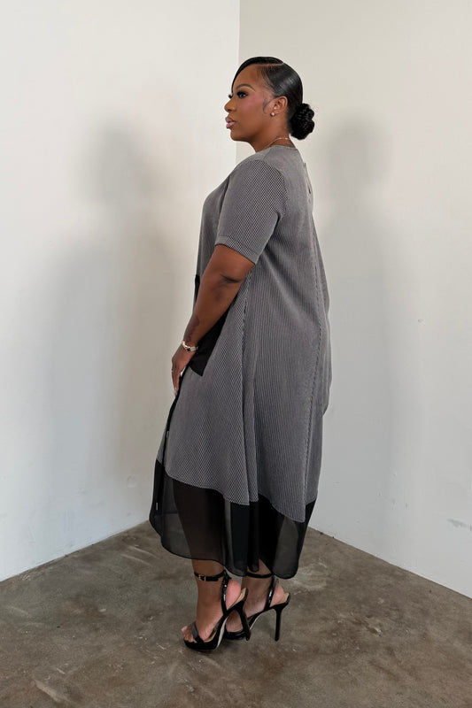 Modern Muse Midi Dress 5153 (Grey)