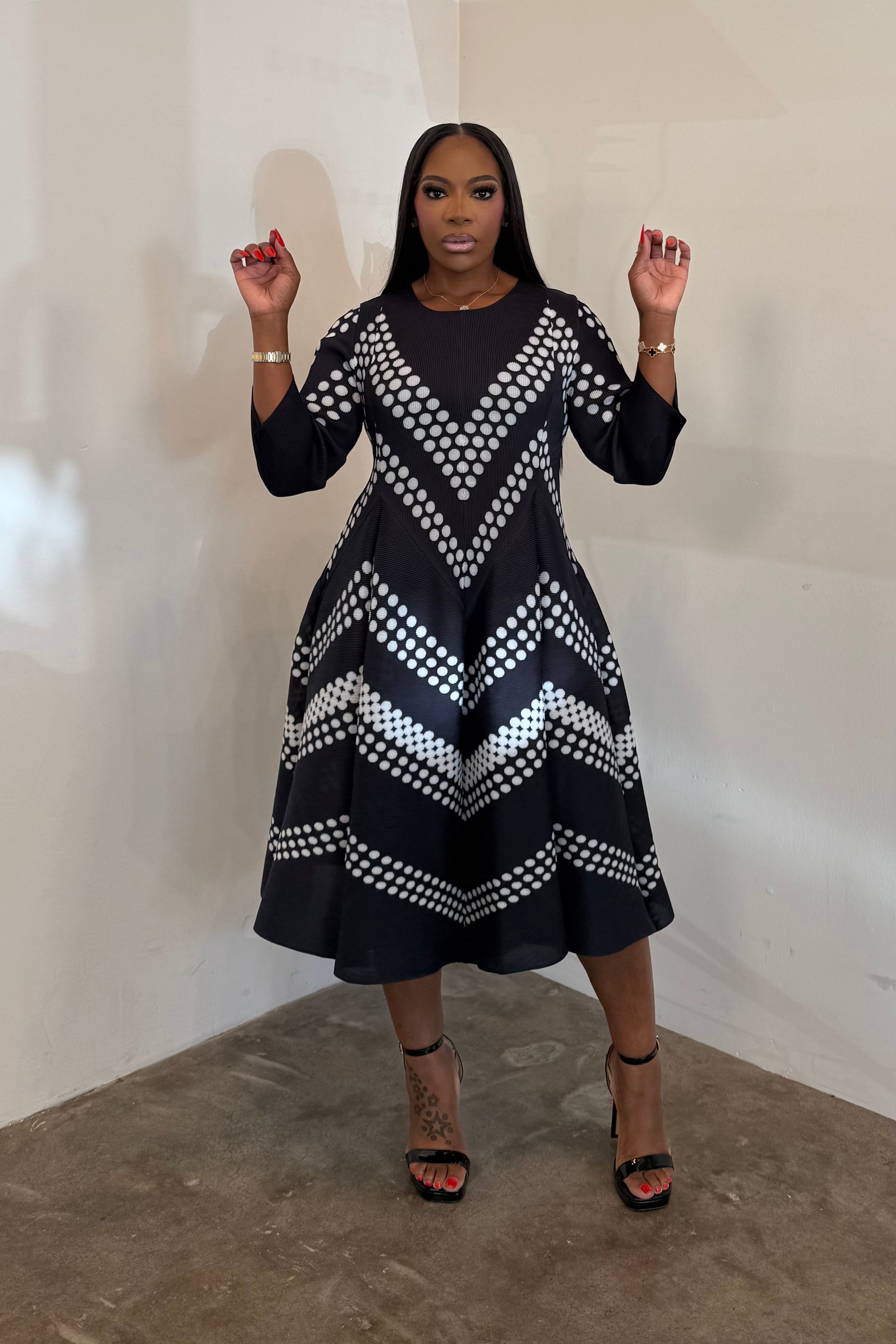 The Zigzag Dress (Black & White)