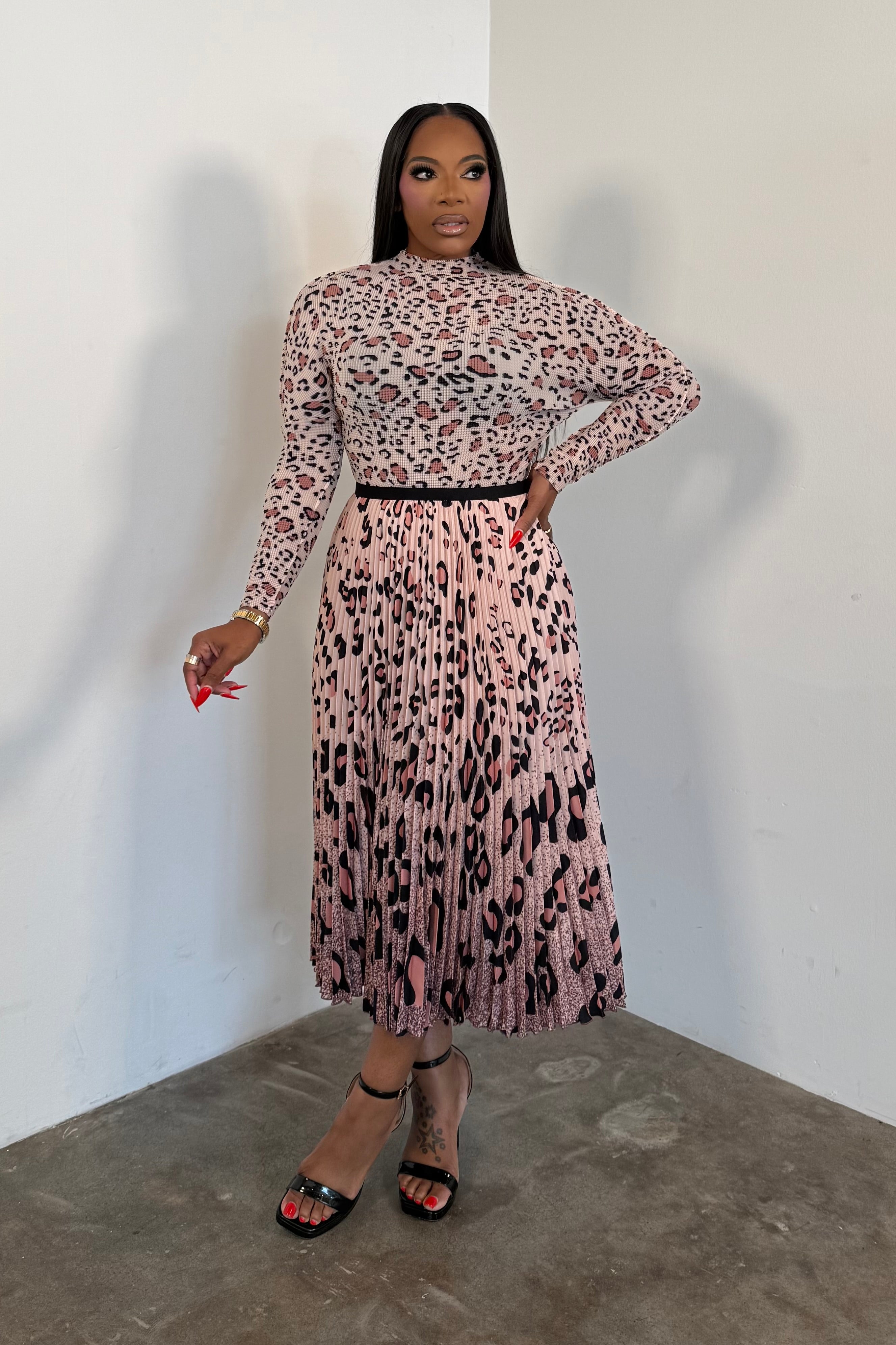 Ripple Effect Skirt Set (Cheetah)