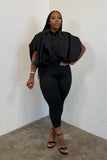Balloon Blouse (Black) 5120