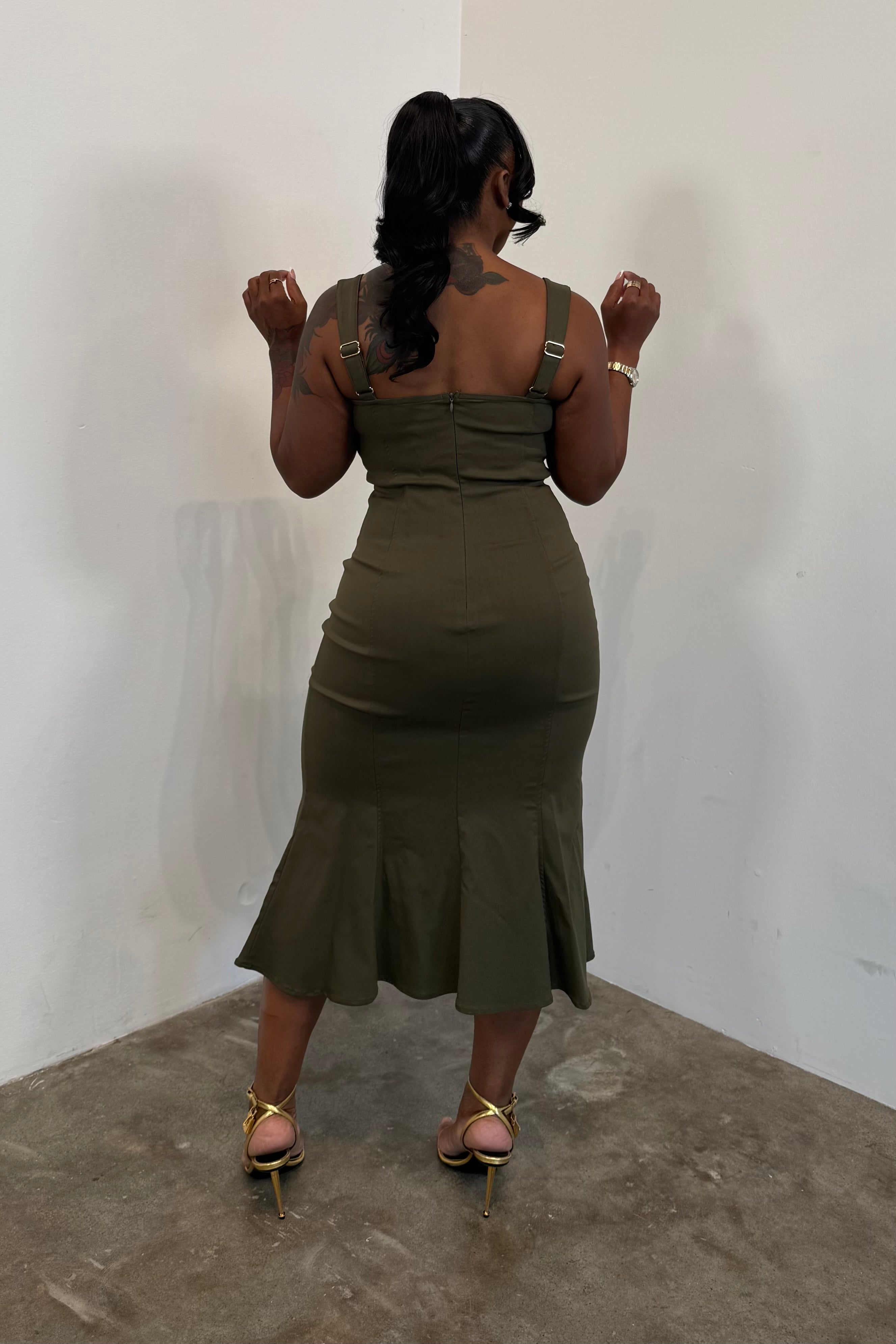The Expensive Taste Dress (Olive)
