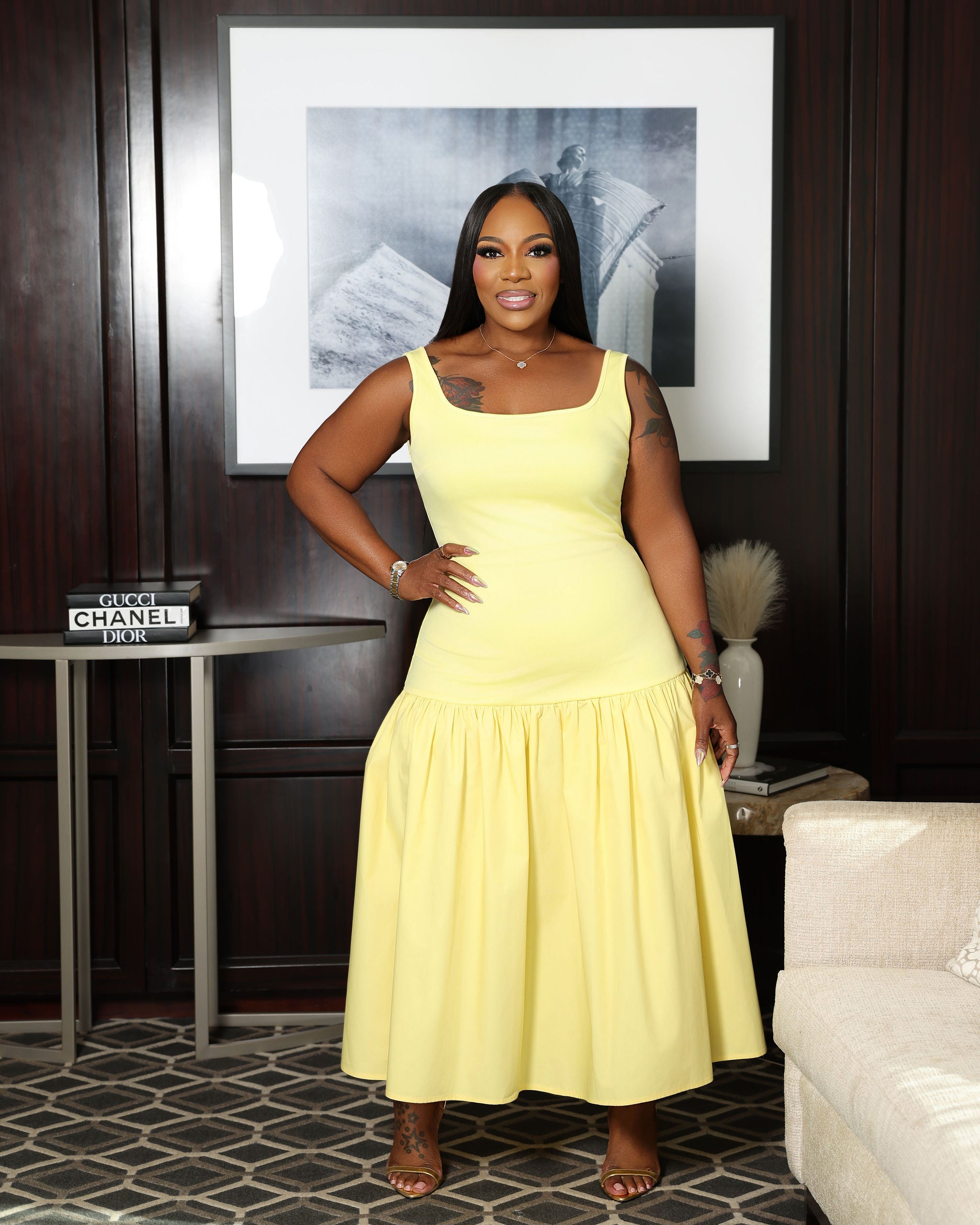 The Legacy Dress (I'MarE Exclusive) (Yellow)