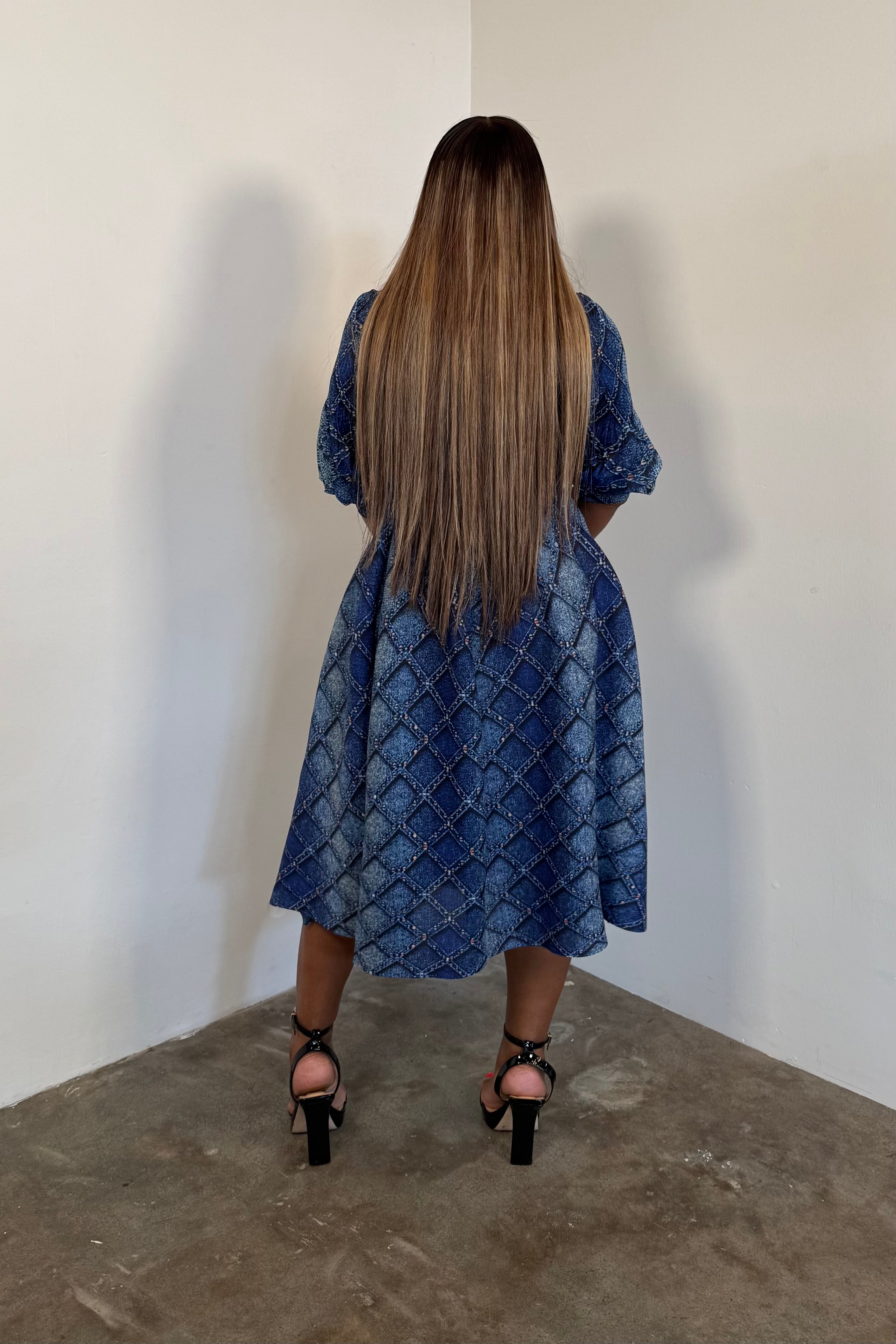 Sunday’s Finest Dress (Lt Blue Print)
