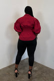 Structured Chic Top (Burgundy)