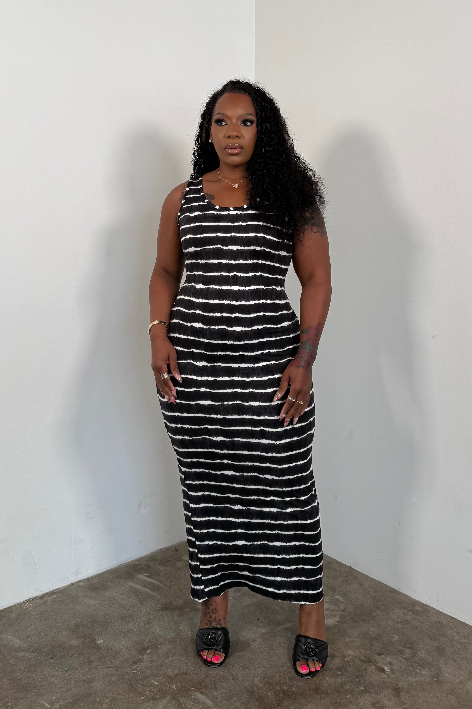 plus size long black dress Tulum Nights Maxi Dress (Black) – I'MarE Boutique