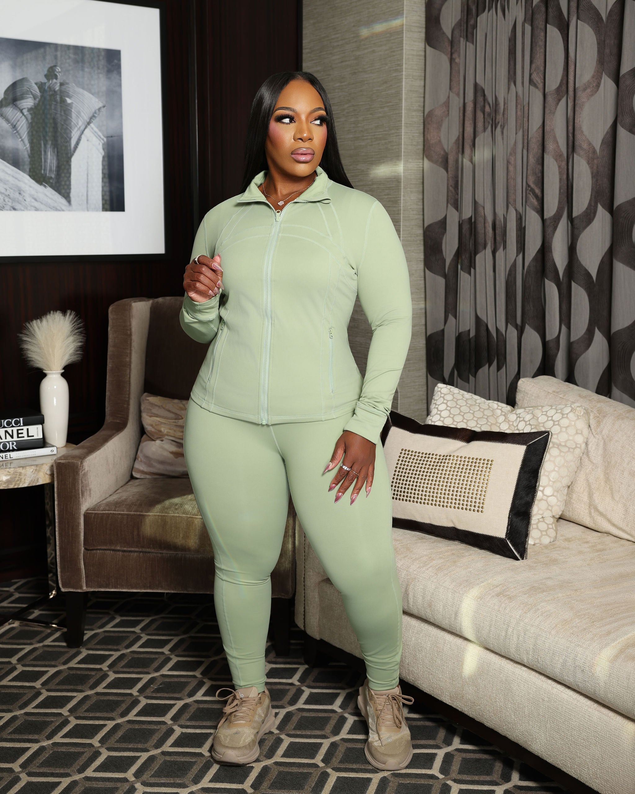 IM Sculpt Leggings Set (I'MarE Exclusive) (Green)