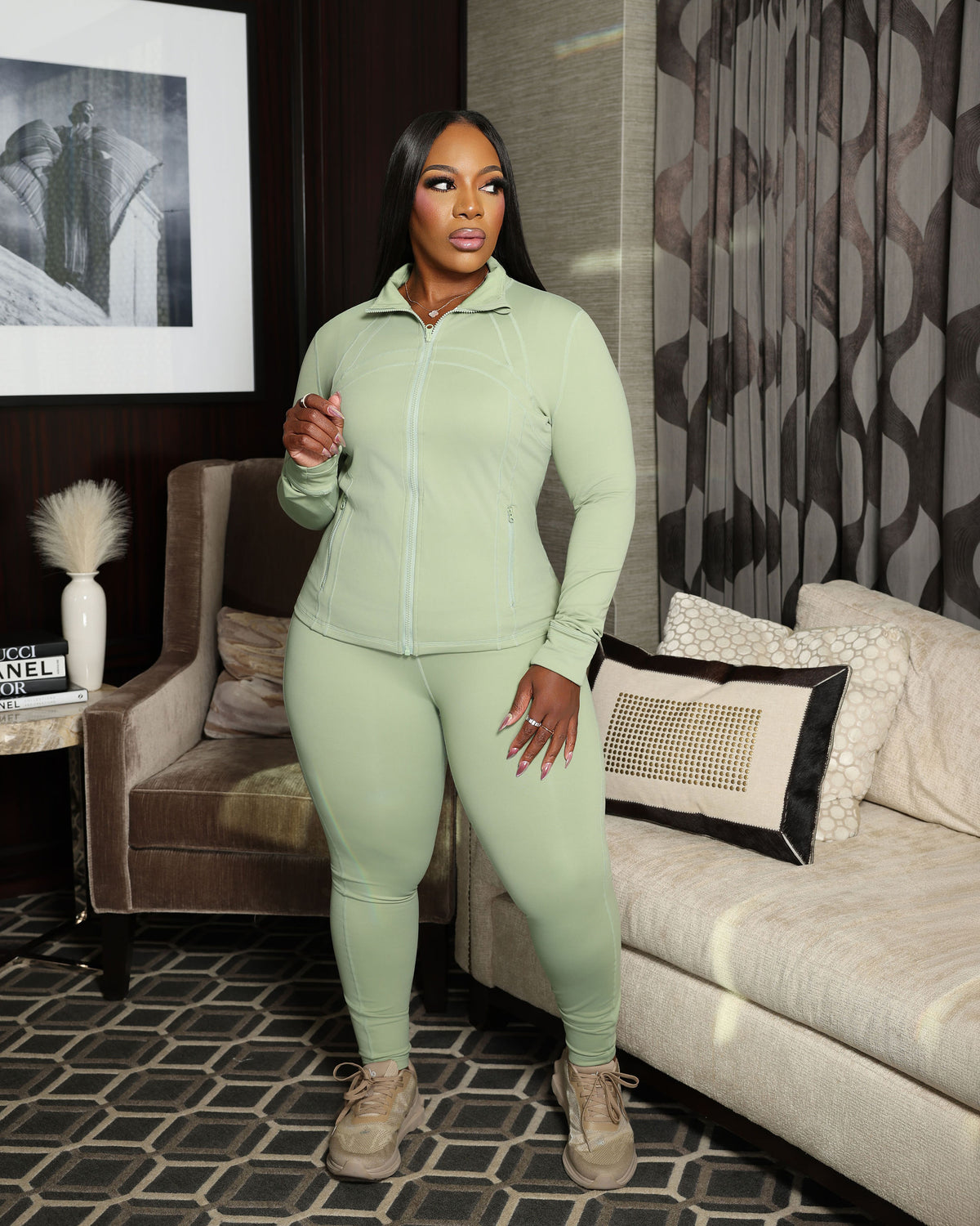 IM Sculpt Leggings Set (I'MarE Exclusive) (Green)