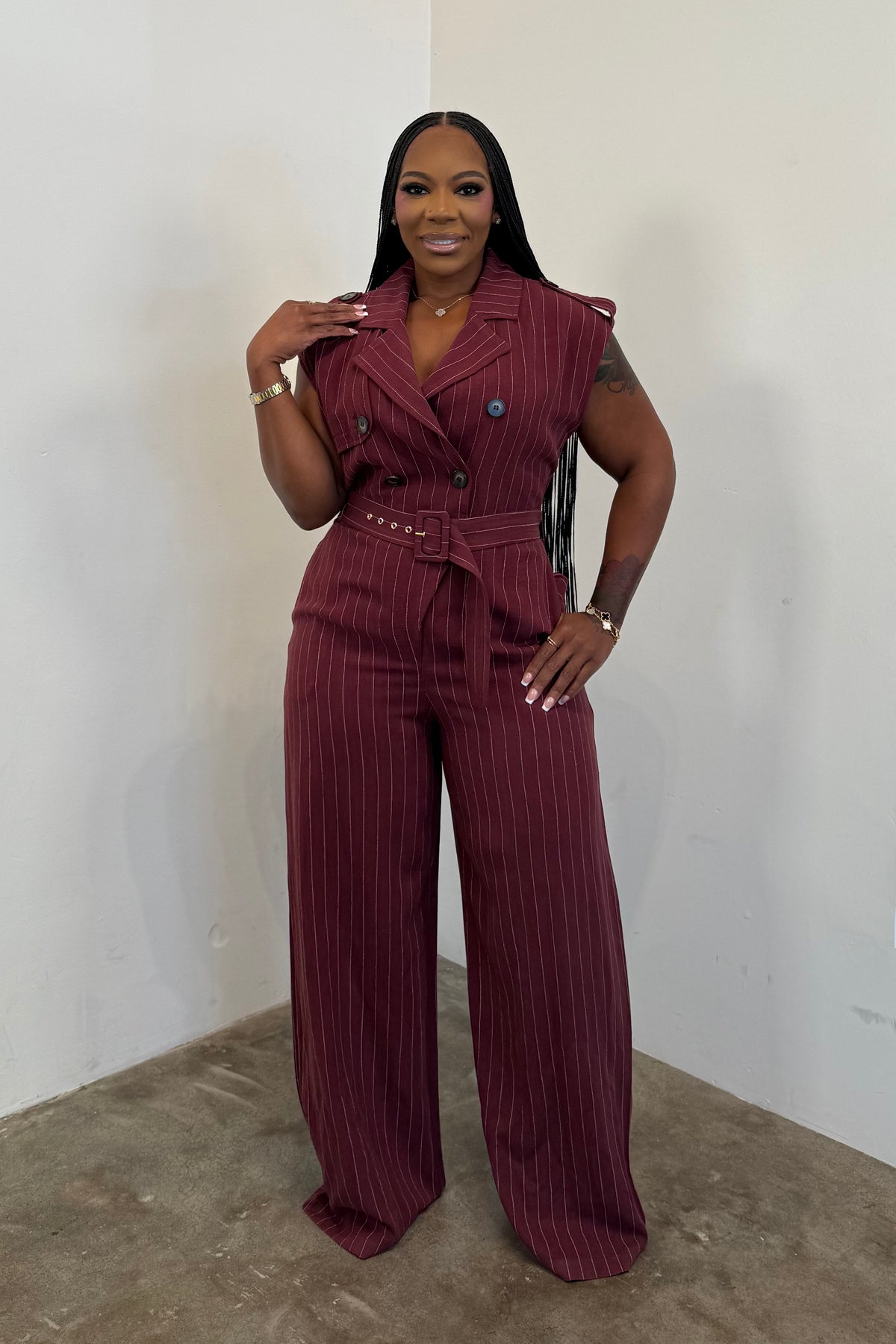 Boss Jumpsuit (Burgundy)
