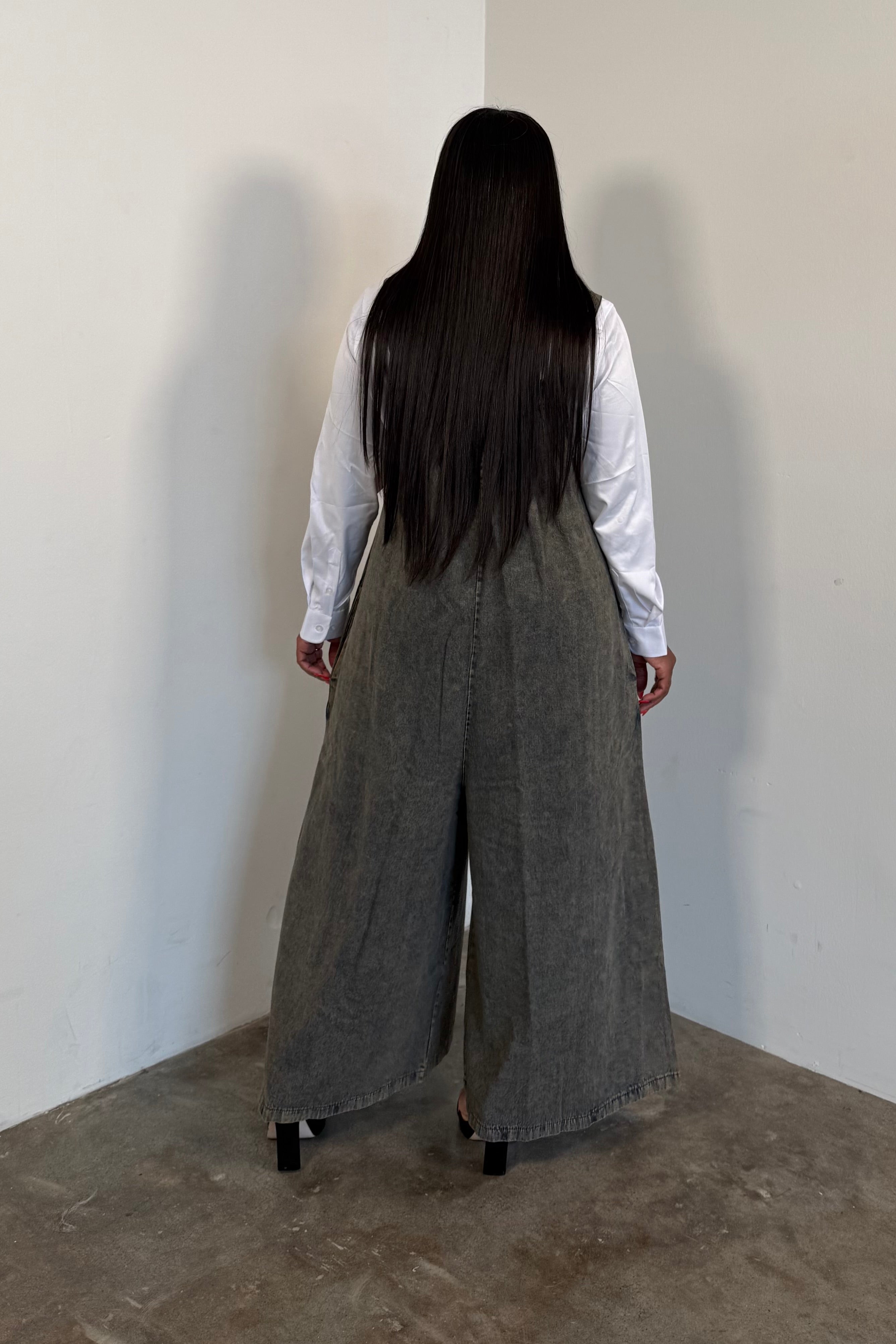 Overall Mood Denim Jumpsuit