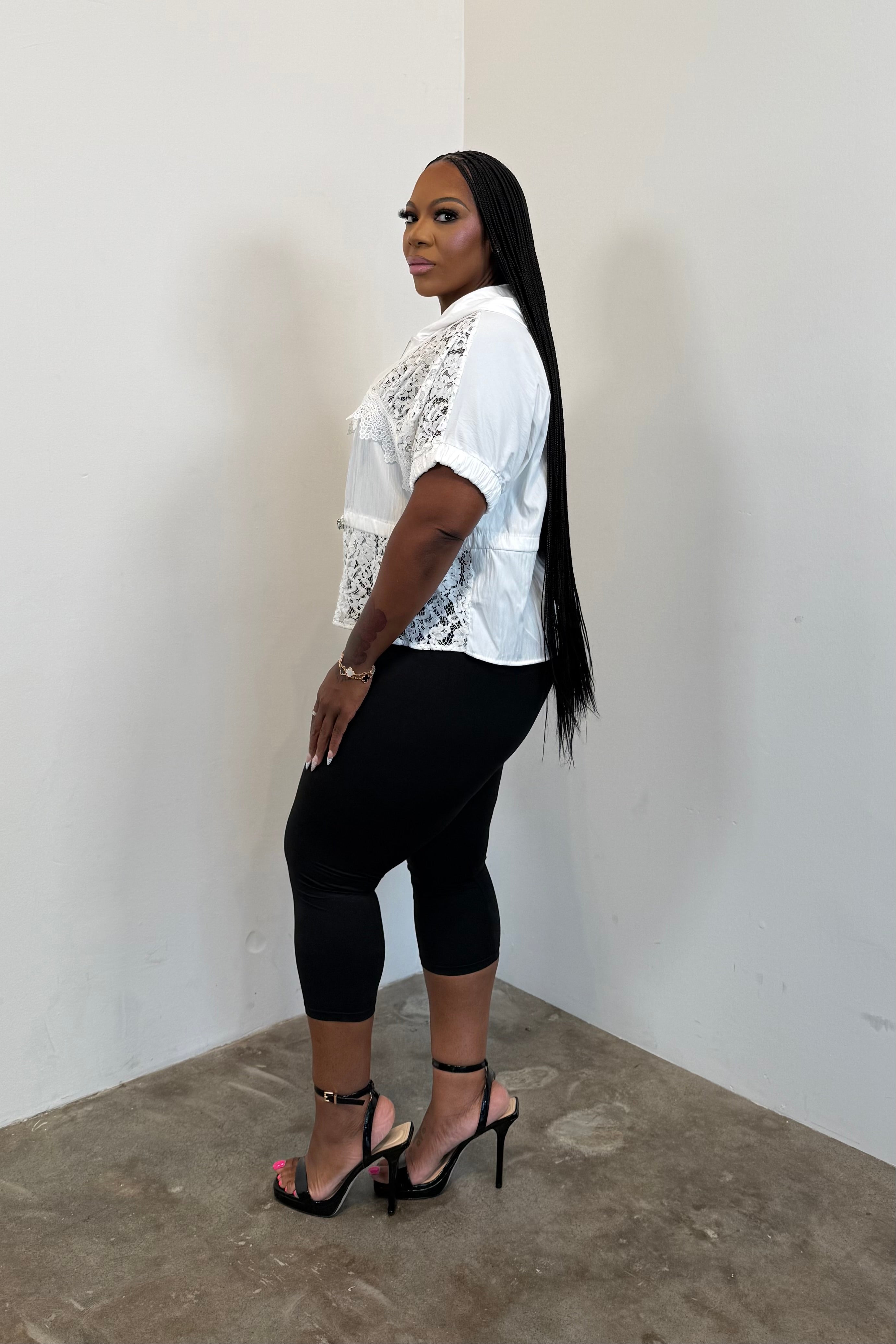 The Lace Hoodie Top 5273