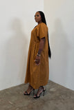 Gathered Grace Dress 5502 (Brown)