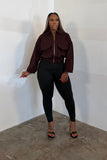 Casual Confidence Jacket (Burgundy)  5855