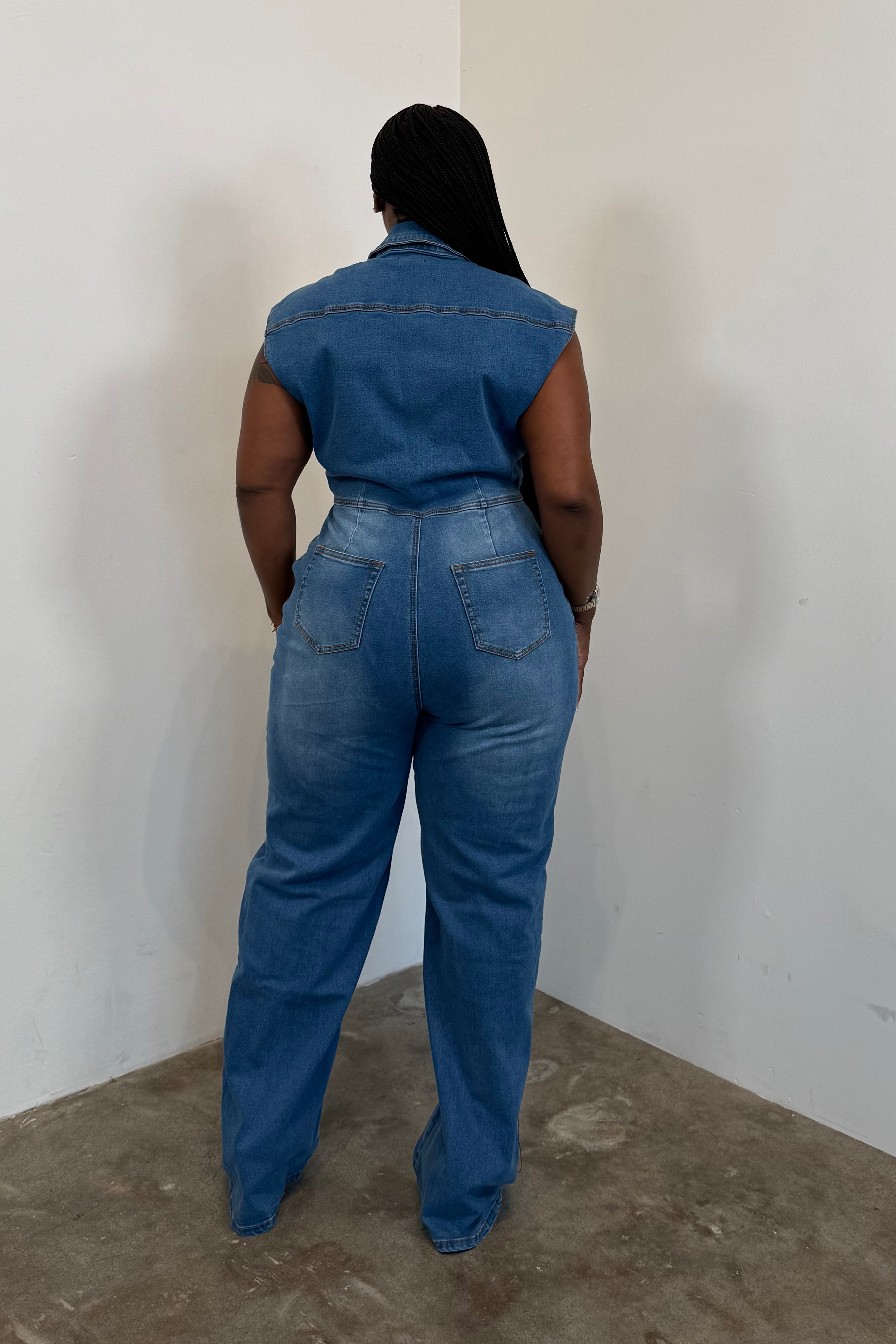 Vest Denim Jumpsuit