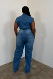 Vest Denim Jumpsuit