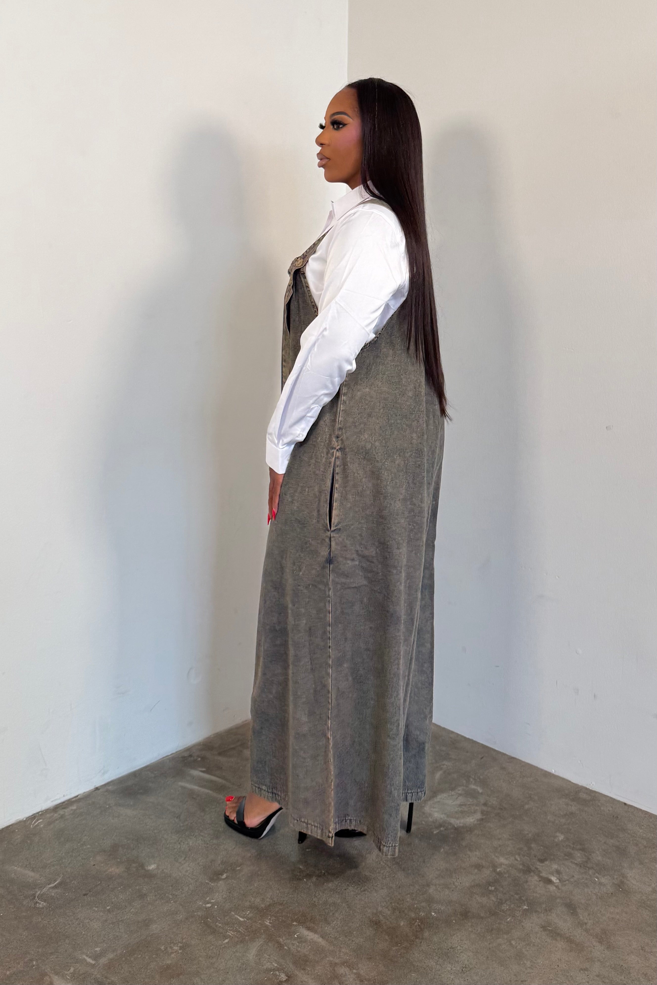 Overall Mood Denim Jumpsuit