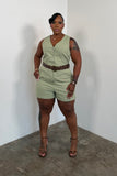 Safari Chic Romper (Sage)