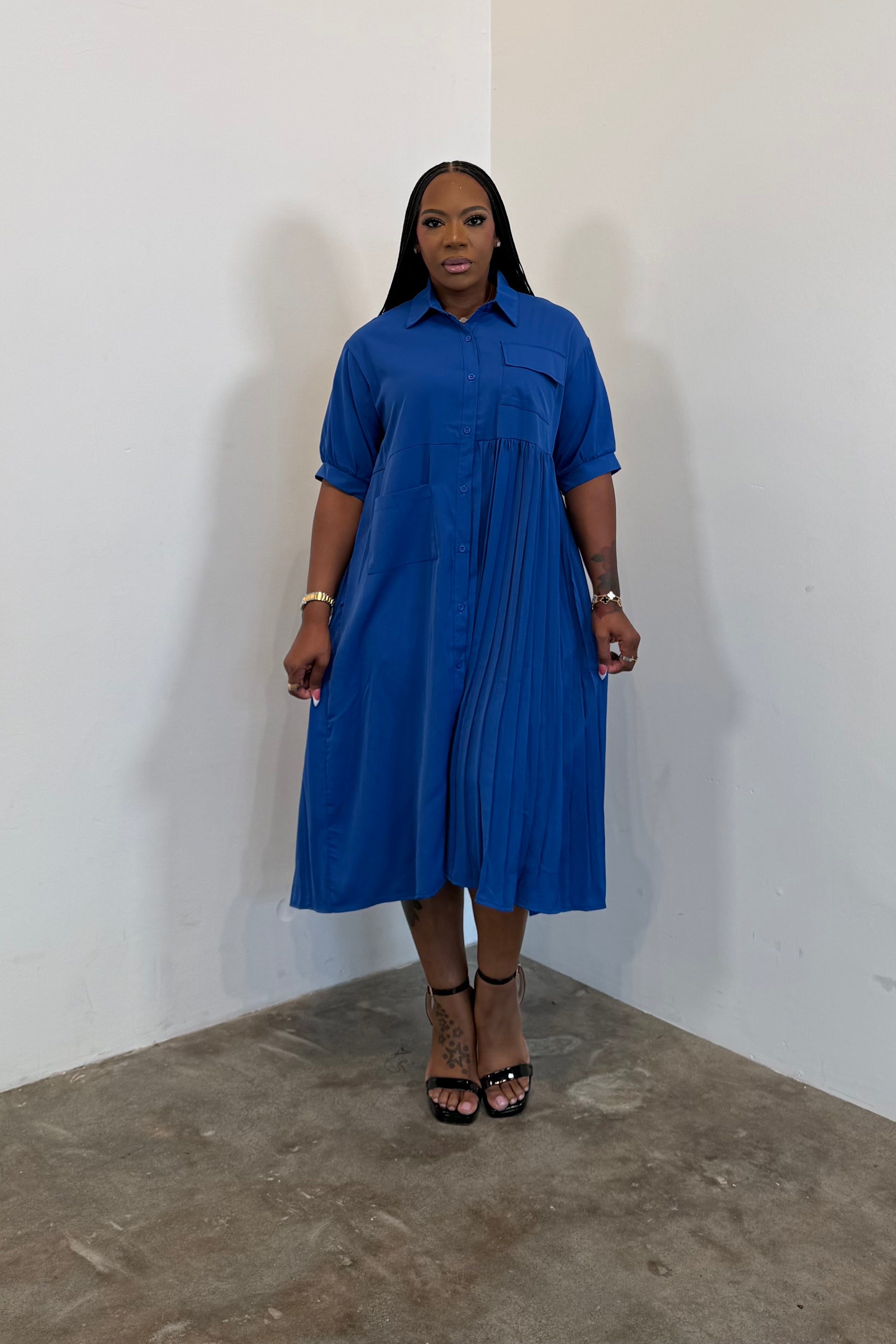 Pleats Please Dress (Royal) 5561
