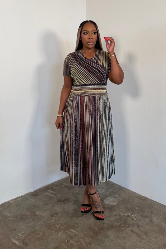 **PRE ORDER TO SHIP 10/27* Perfect Harmony Dress (Mustard Print)