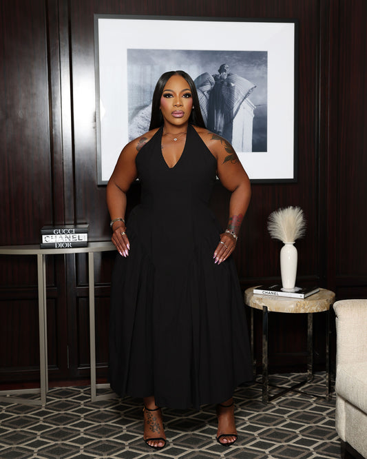 The Allure Dress (I'MarE Exclusive) (Black)