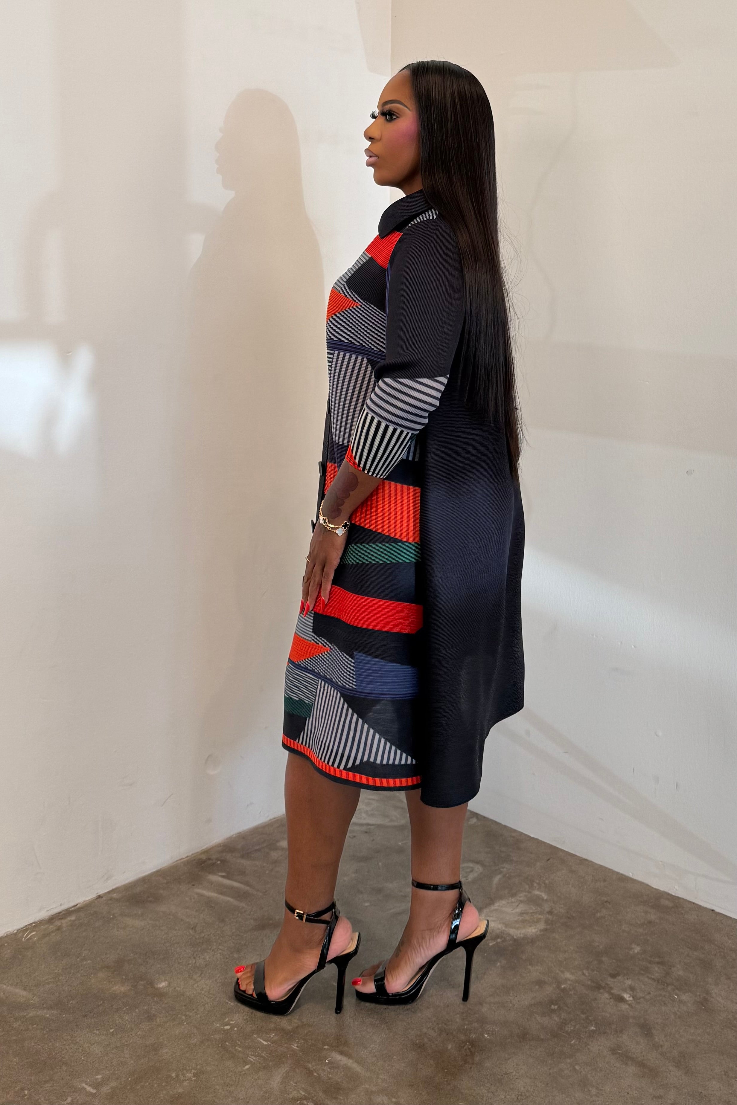 The Colorblock Dress (Red & Black)