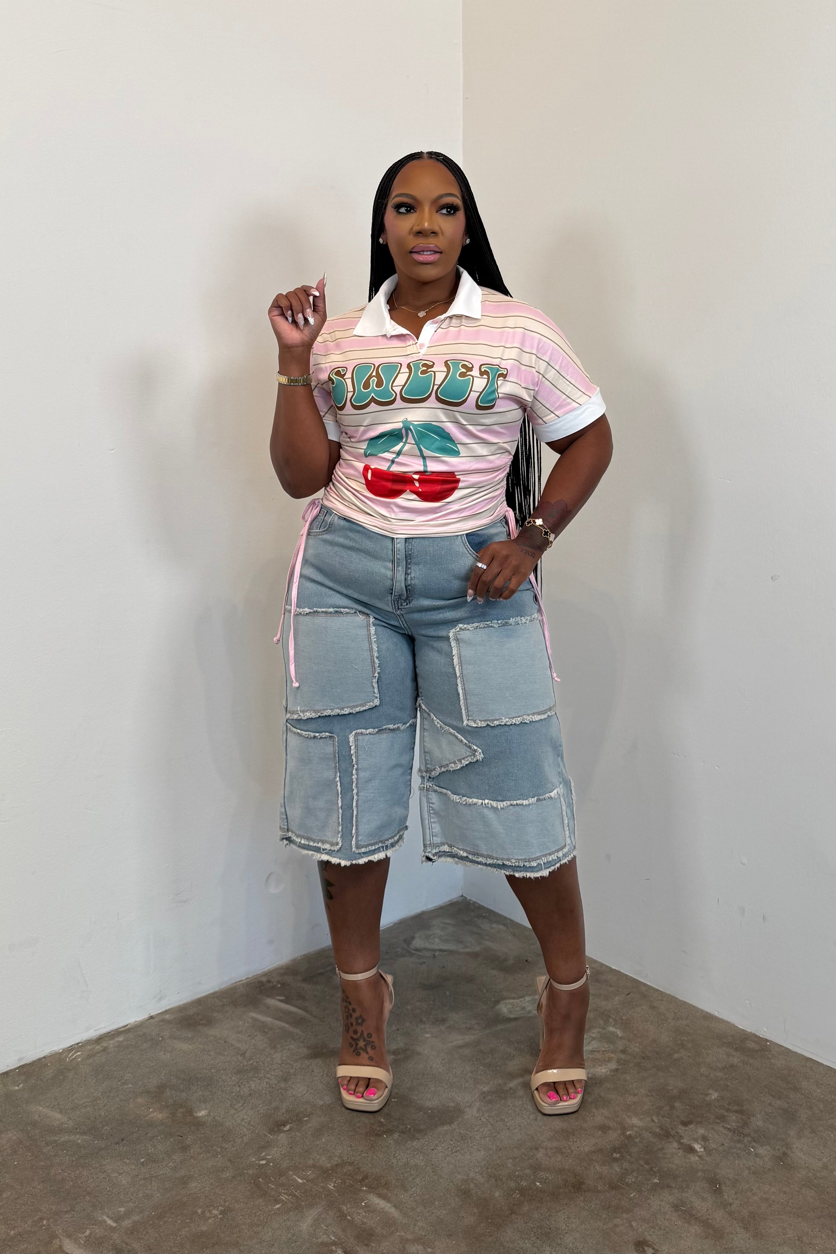 Cherry Sweet Polo Top