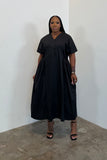 Gathered Grace Dress 5502 (Black)