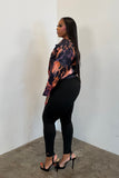 The Blur Bomber Jacket (Brown & Purple)