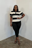 Varsity Polo Top (Stripe)
