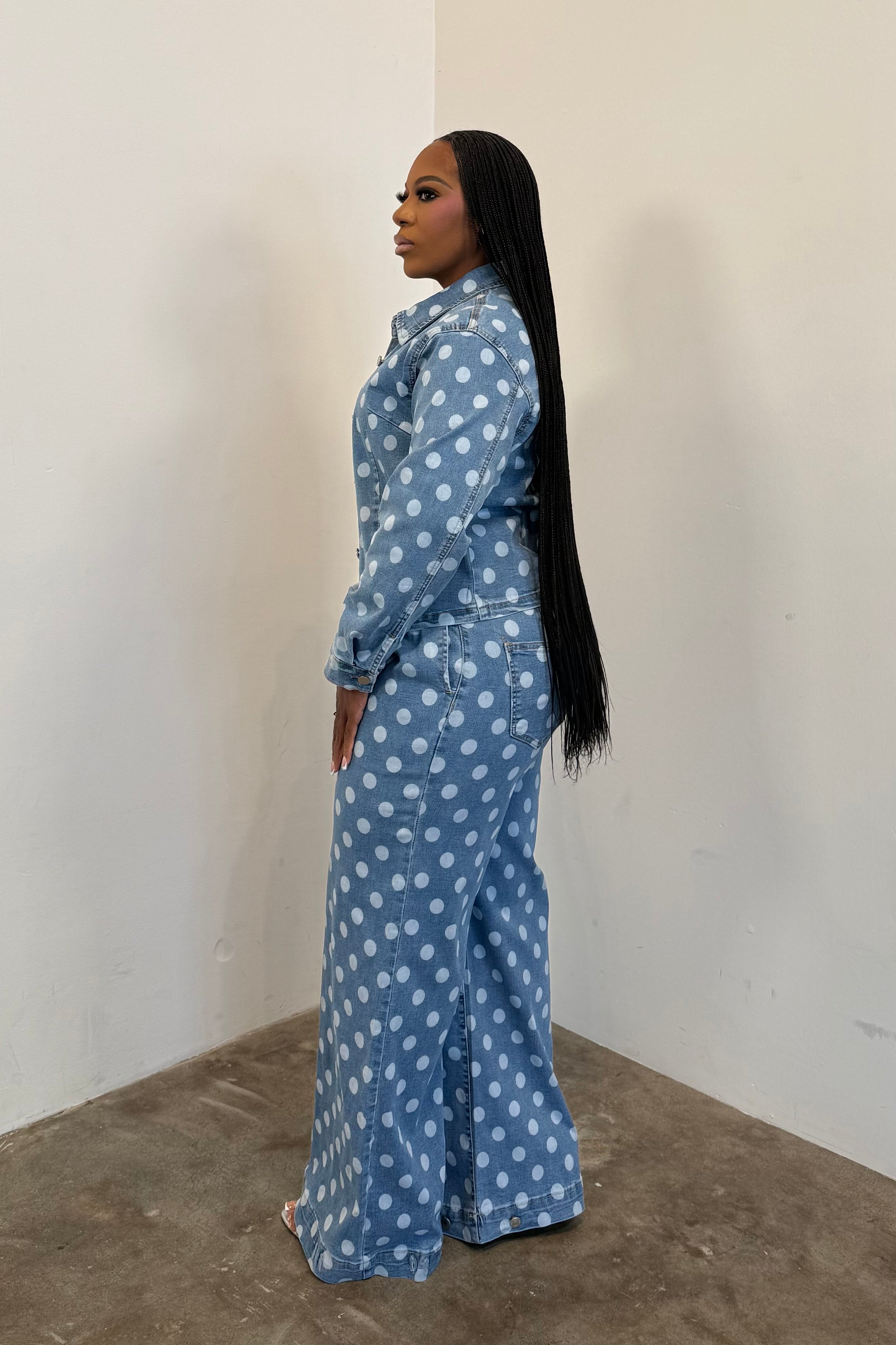Denim & Dots Pants Set