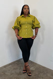Structured Chic Top (Olive)