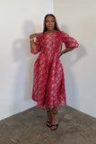 Sunday’s Finest Dress (Red Print)