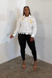 Golden Accent Top (White)