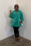 Retro Windbreaker Dress (Green)