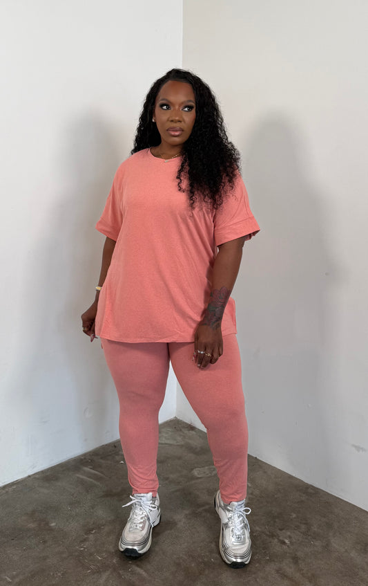 ** PRE ORDER TO SHIP 7/15 **IM Ease Leggings Set * I’MarE Exclusive* (Orange)