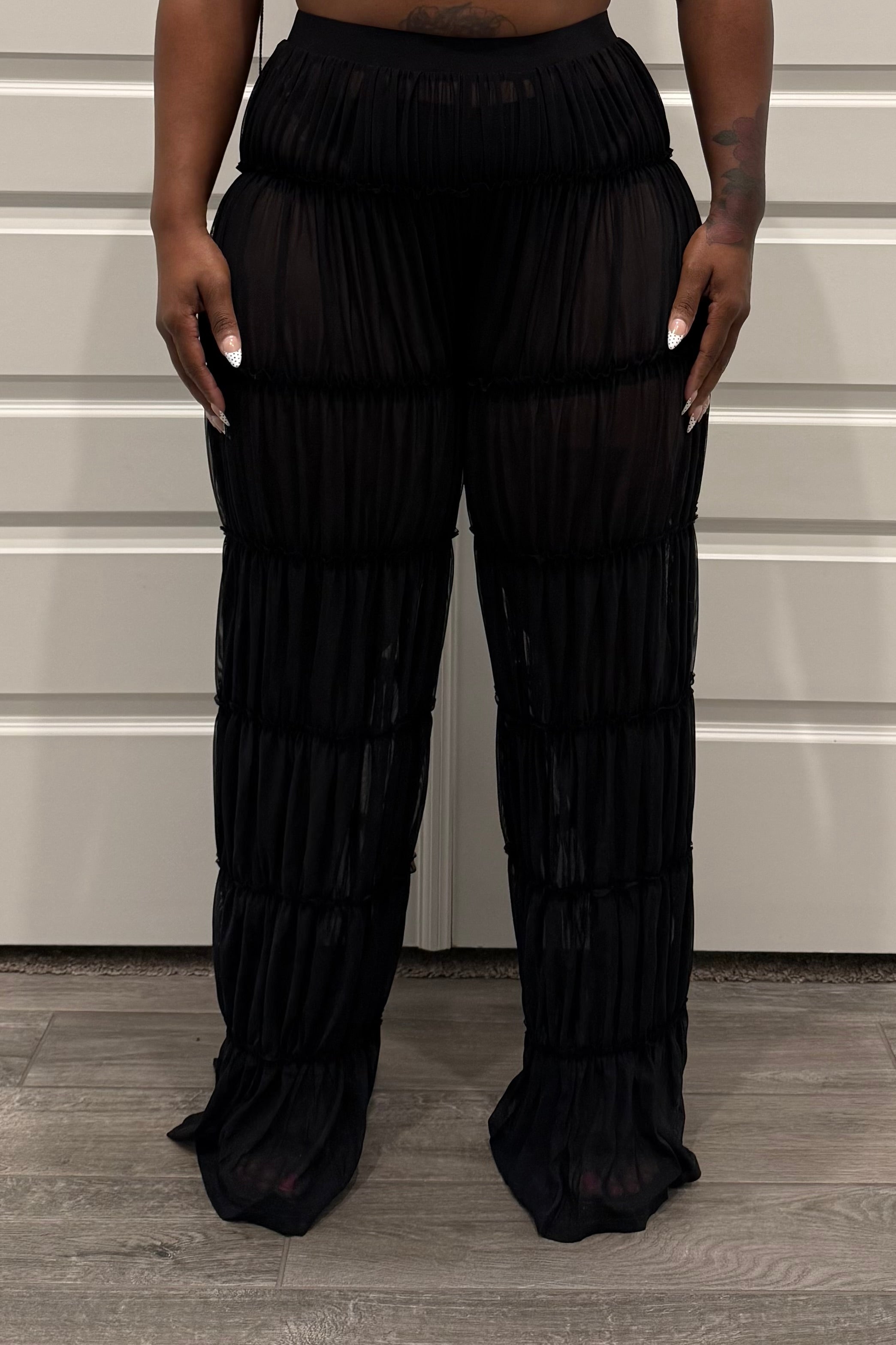 Pleated Paradise Pants (Black)