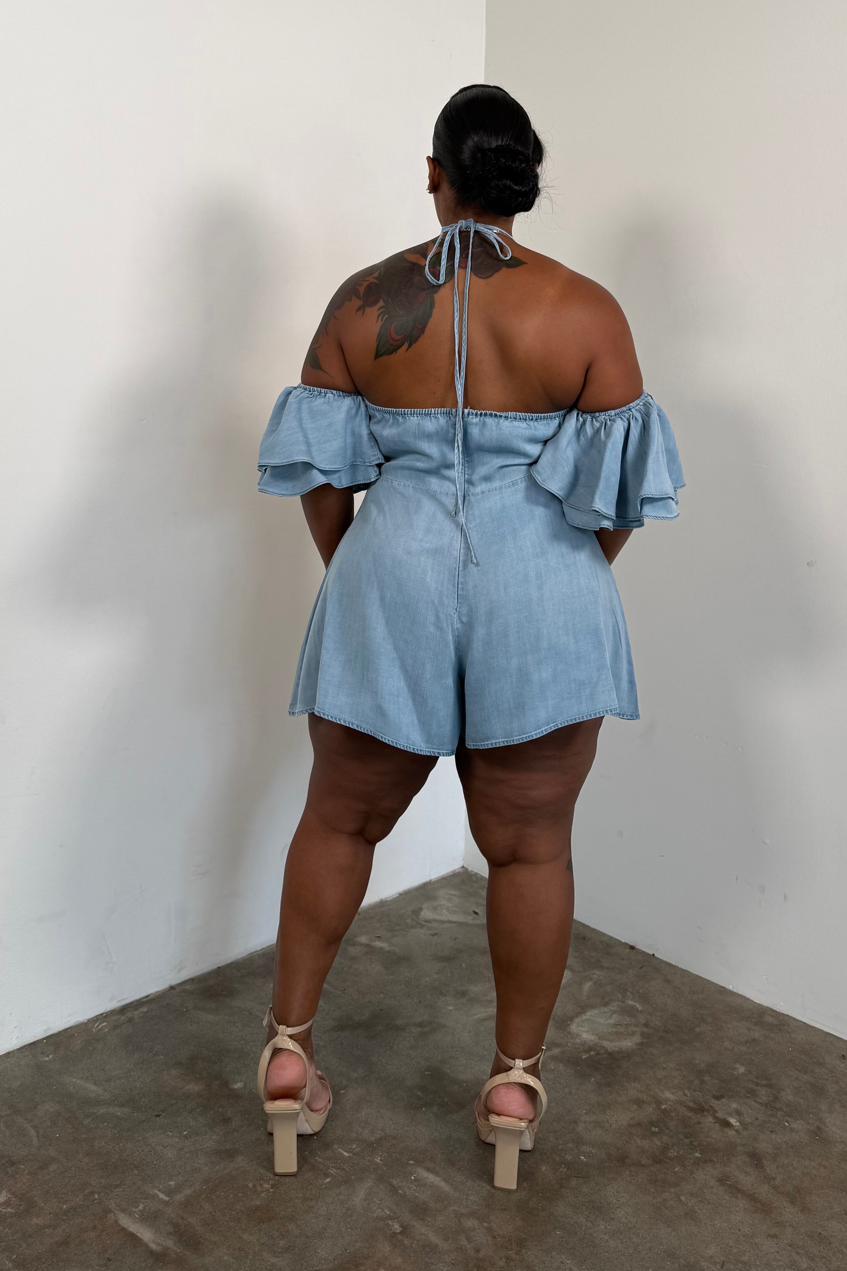 Blue Skies Denim Romper