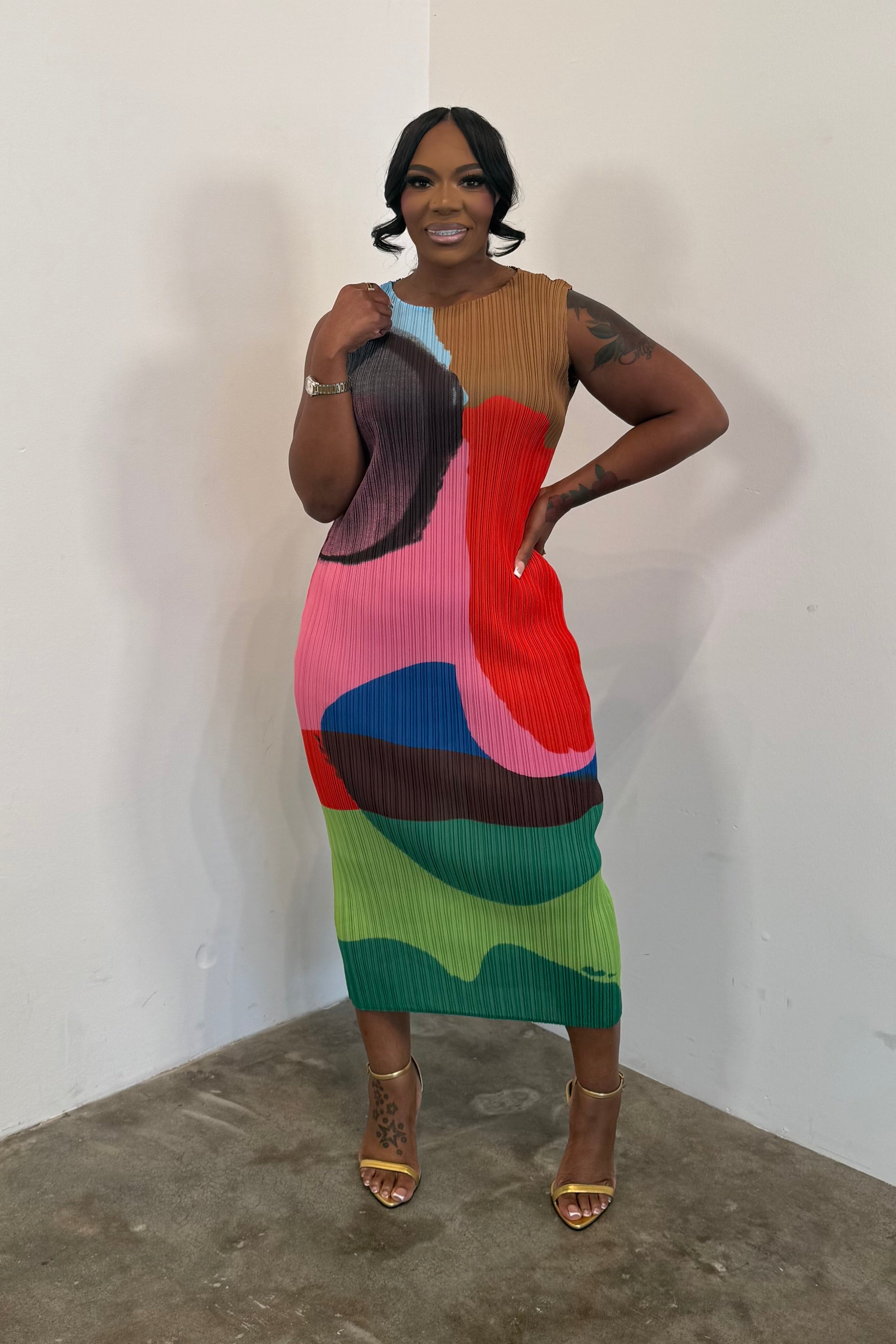 Color Theory Dress (Red)