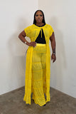 Pleated Paradise Duster (Yellow)