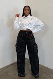 The Starlight Cargo Jeans (Black)