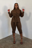 A Classic Affair Pants Set (Mocha)