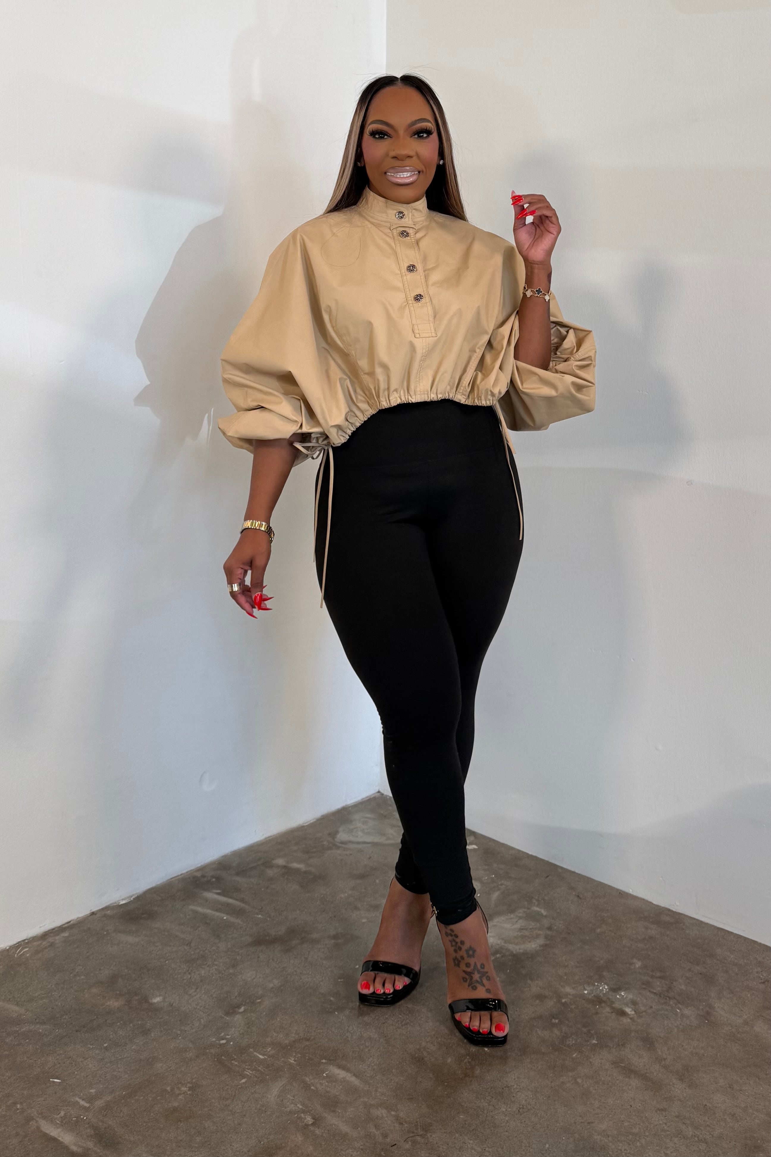 Volume & Grace Top (Beige) 6055