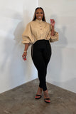 Volume & Grace Top (Beige) 6055