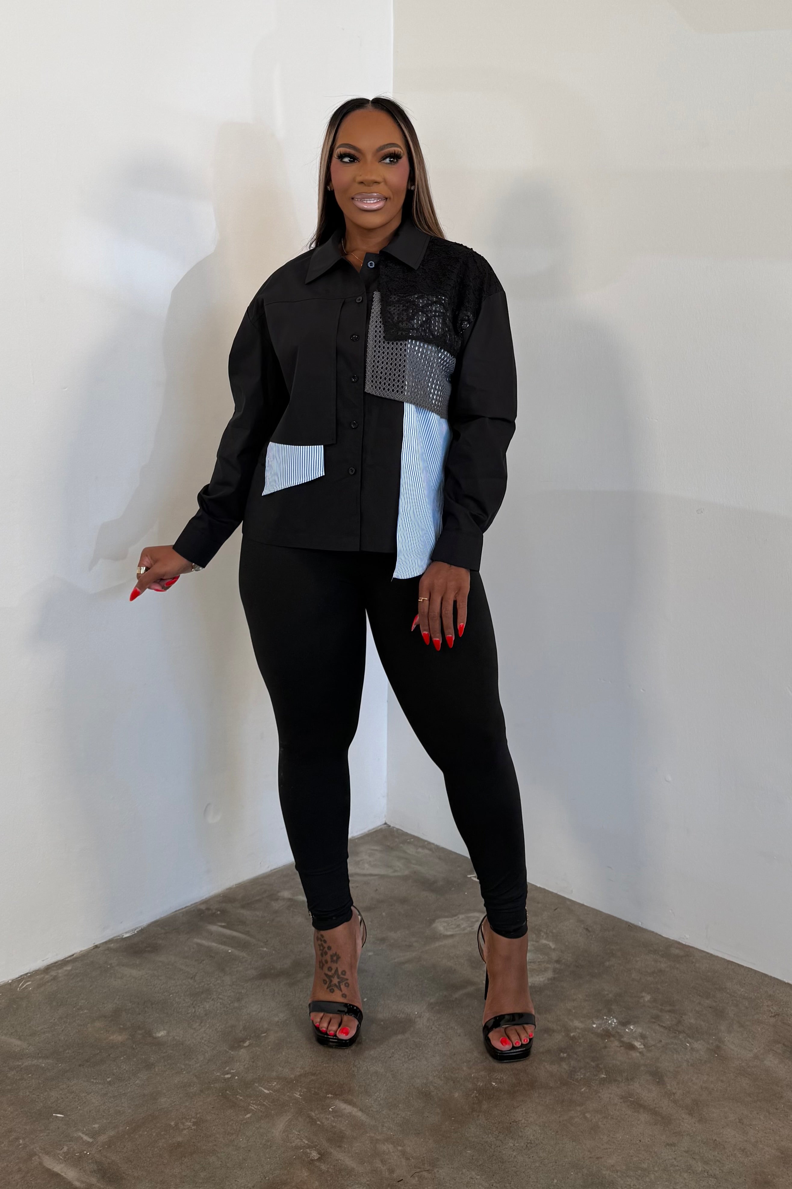 Mixed Company Top (Black) 5122