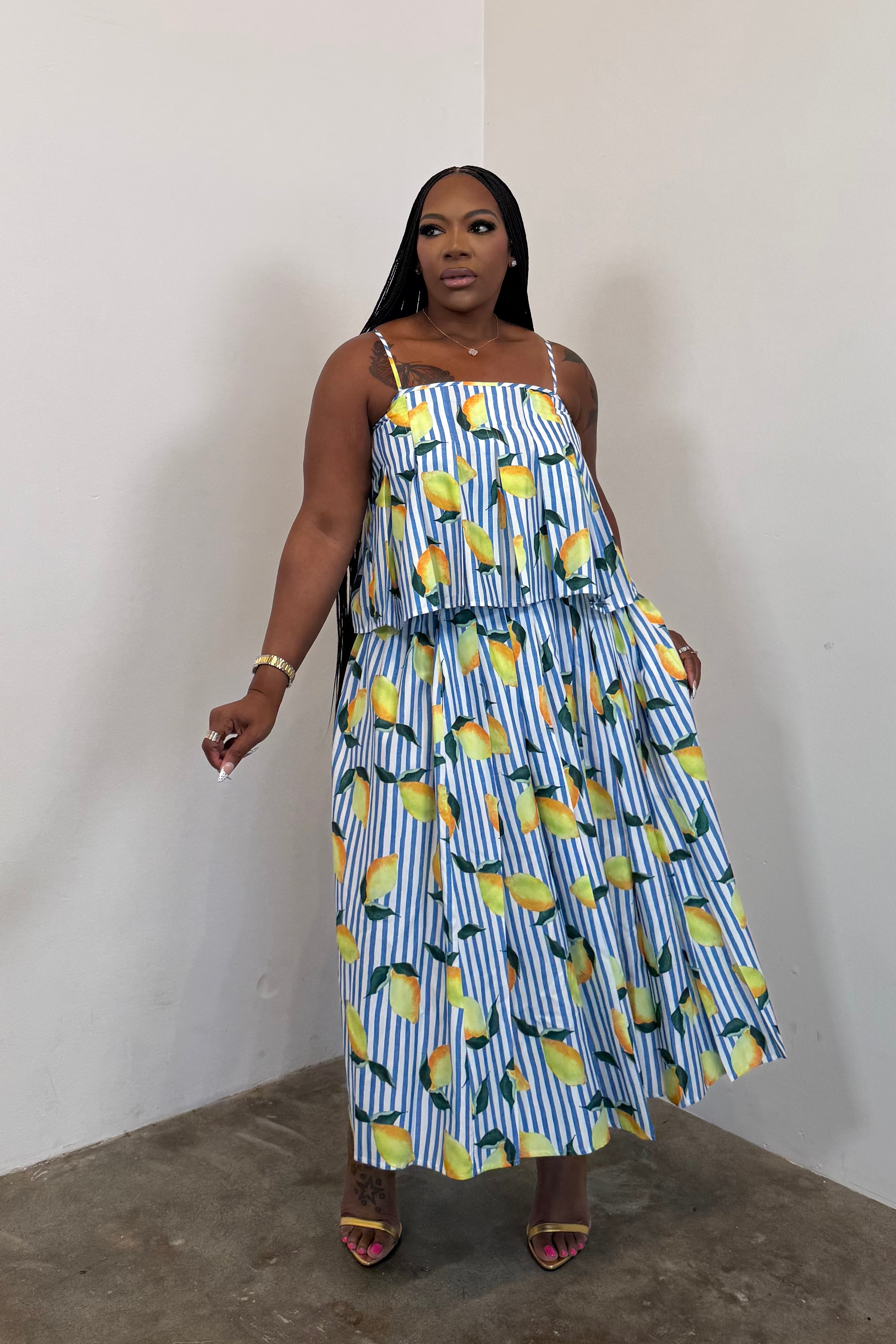 The Cabana Skirt Set (Lemon)